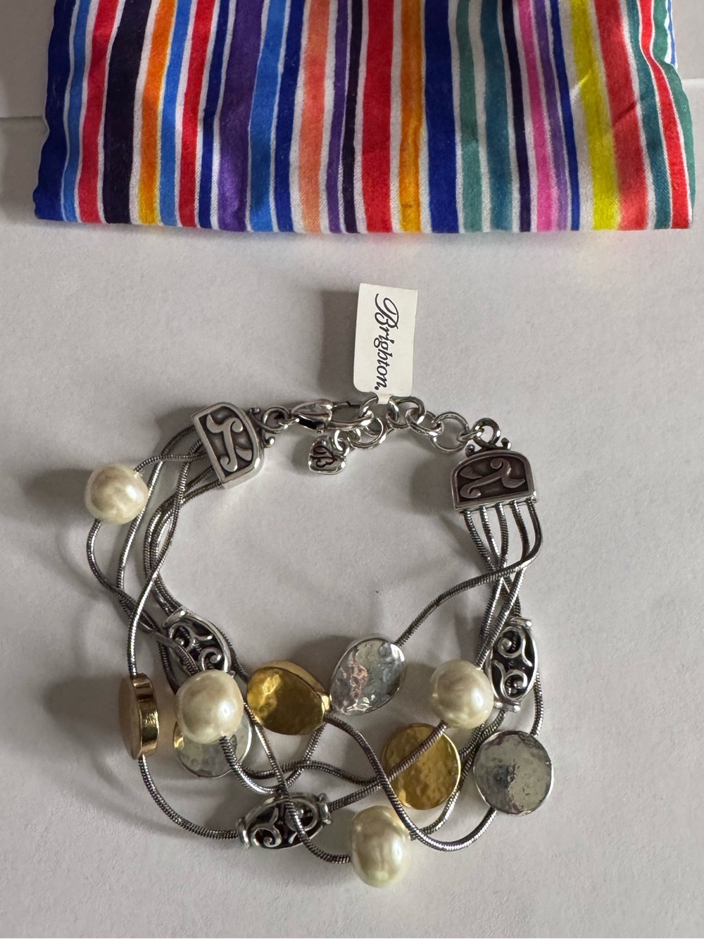 Brighton 5 strand bracelet Mediterranean pearl NWT - Picture 5 of 7